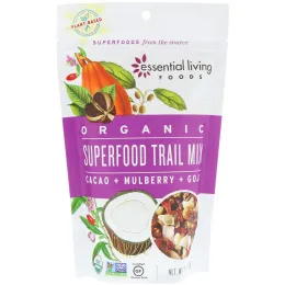 Essential Living Foods, Органический продукт, чудо-пища, смесь какао +шелковица + годжи, 6 унц. (170 г)