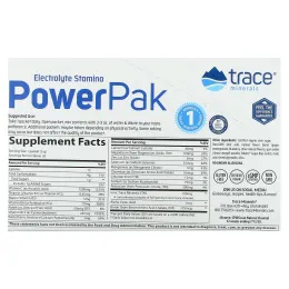 Trace Minerals Research, Электролит Стамина, Power Pak, гранат-черника, 1200 мг, 30 штук, 0,18 унций (5 г) каждая