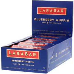 Larabar, Черничные маффины, 16 порций, 1,6 унций (45 г) каждая
