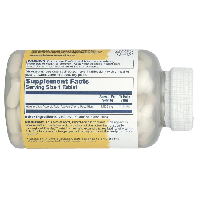 Solaray, Витамин C с медленным высвобождением, 1000 мг, 250 таблеток