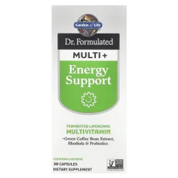 Garden of Life, Компания Dr. Formated Multi +, Energy Support, 30 капсул