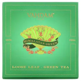 Vahdam Teas, рассыпной зеленый чай, подарочный набор гималайского зеленого чая, 1 жестяная коробка