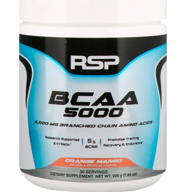RSP Nutrition, BCAA 5000, Orange Mango, 7.94 oz (225 g)