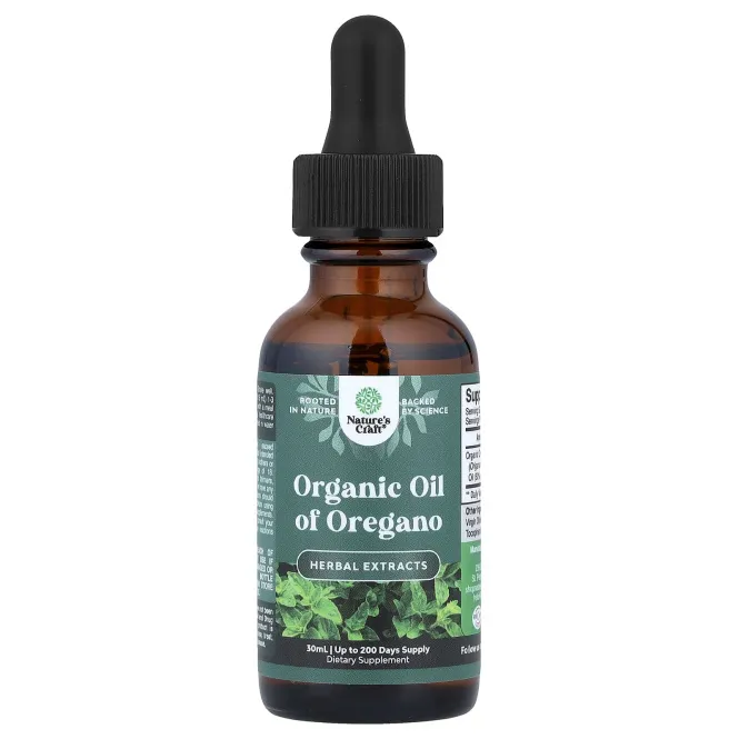 Nature's Craft, органическое масло орегано, без спирта, 30 мл