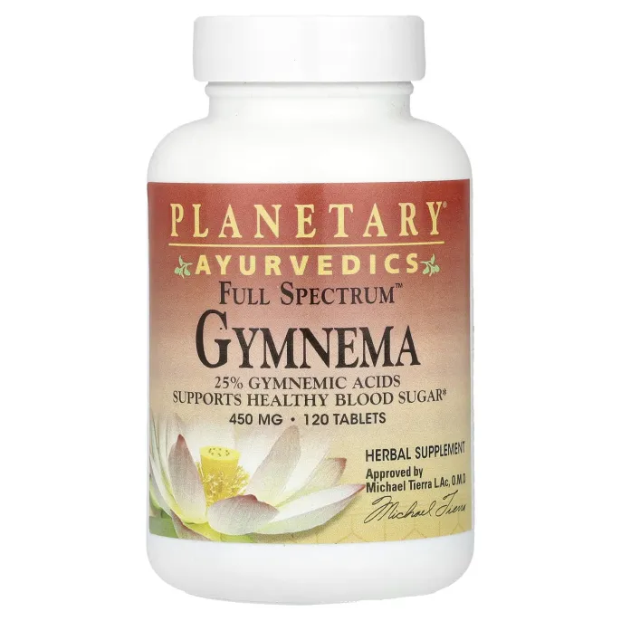 Planetary Herbals, Аюрведа, Полный спектр, Джимнема, 450 мг, 120 таблеток