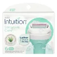 Schick, Intuition, Sensitive Care, сменные картриджи, 6 картриджей