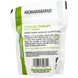 Smith & Vandiver, Fizzical Time Bath Bombs, Neroli,  4 Effervescent Bath Bombs,  .8 oz (229) ea