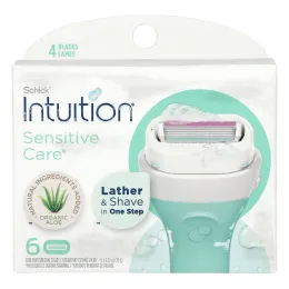 Schick, Intuition, Sensitive Care, сменные картриджи, 6 картриджей