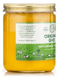 Pure Indian Foods, Оригинальное топленое масло - 100% органическое (растительное) 14 унций