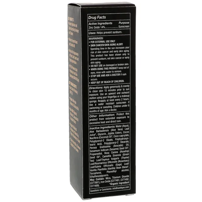 Azelique, Осветляющий увлажняющий солнцезащитный крем-тинт широкого спектра SPF 20, глубокий загар, не испытывается на животных, сертифицированный веганский, 35 мл (1,18 жидких унций)