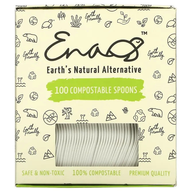 Earth's Natural Alternative, Compostable Spoons, 100 Count