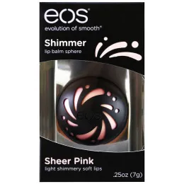EOS, Мерцающая сфера с бальзамом для губ, чистый розовый, 0,25 унц. (7 г)