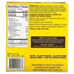 Munk Pack, Keto Granola, батончик с арахисовой пастой, 4 батончика, 32 г (1,12 унции) каждый