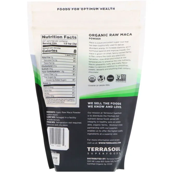 Terrasoul Superfoods, Порошок маки, сырой, 16 унций (454 г)