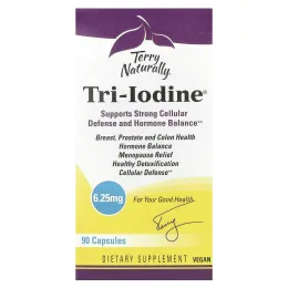 EuroPharma, Terry Naturally, Terry Naturally, Tri-Iodine, 6,25 мг, 90 капсул