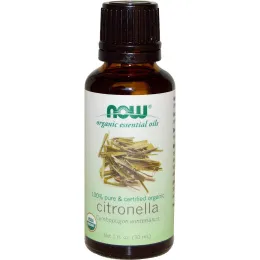 Now Foods, Citronella Oil, Certified Organic, 1 fl oz (30 ml)