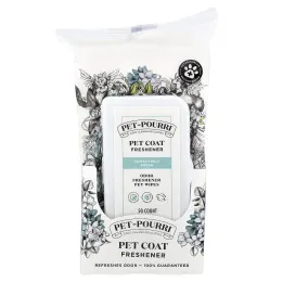 Poo-Pourri, Pet-Pourri™, салфетки для освежения шерсти питомцев, Pawsitively Fresh, 50 шт.