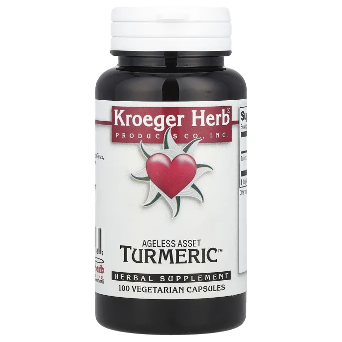 Kroeger Herb Co, Куркума, 100 растительных капсул