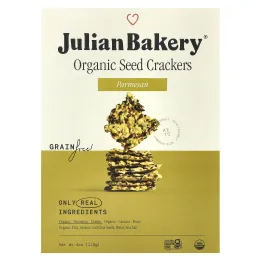 Julian Bakery, крекеры из органических семян, пармезан, 113 г (4 унции)