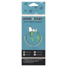 Original Poop Bags, Peanuts®, без запаха, 4 ролика, 15 пакетиков в каждом