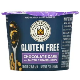 King Arthur Baking Company, Шоколадный торт с соленой карамелью, без глютена, 64 г (2,25 унции)
