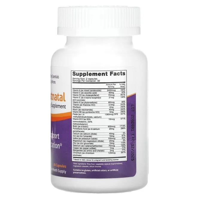 Fairhaven Health Мультивитамины для кормящих женщин Nursing Postnatal, 60 капсул