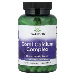 Swanson Vitamins, Коралловый кальций, 180 капсул