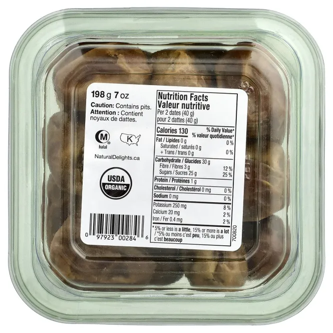Natural Delights, органические финики суккари, 198 г (7 унций)