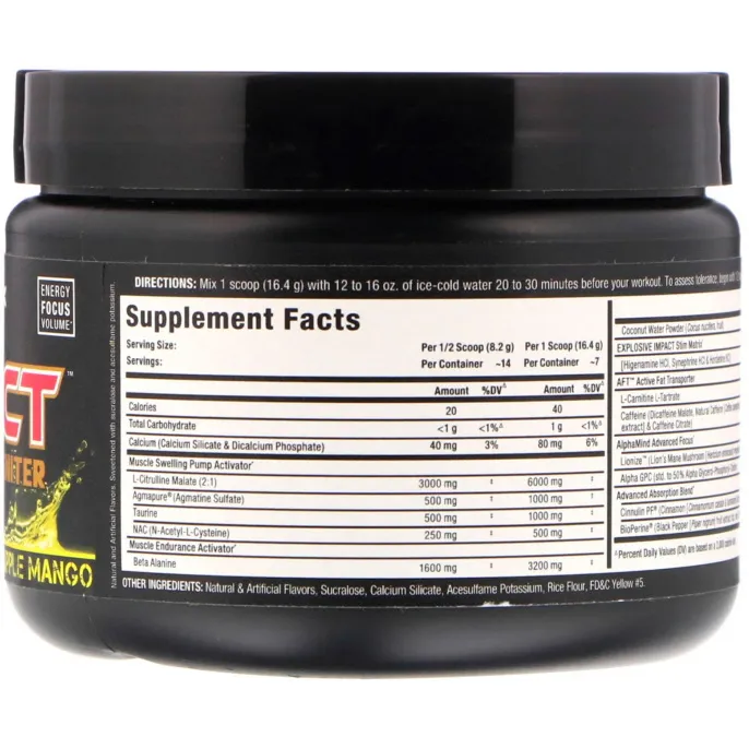 ALLMAX Nutrition, Impact Igniter Pre-Workout, Pineapple Mango, 4.05 oz (115 g)