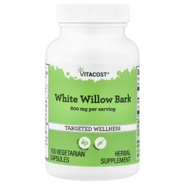 Vitacost, White Willow Bark, 100 Vegetarian Capsules (400 mg per Capsule)