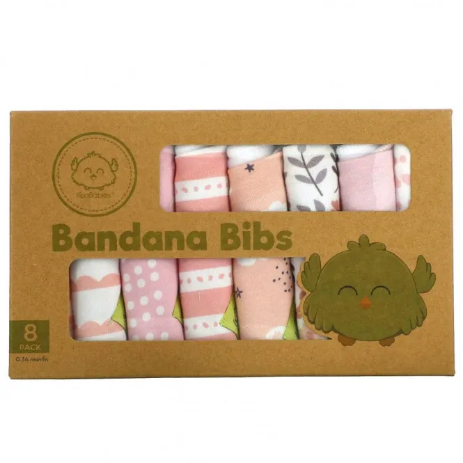 KeaBabies, Bandana Bibs, Sweet Charm, 0-36 Months, 8 Pack