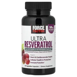 Force Factor, Ultra Resveratrol™, 60 растительных капсул