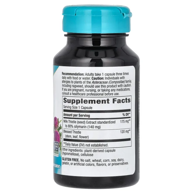 Nature's Way, Смесь расторопши премиального качества, 60 веганских капсул