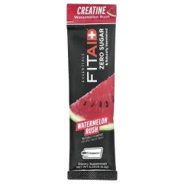 FITAID, Essentials, моногидрат креатина, со вкусом арбуза, 14 стик-пакетов по 6,2 г (0,22 унции)