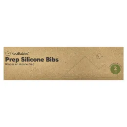 KeaBabies, Силиконовые нагрудники Prep, для детей 3–36 месяцев, мягкие, 2 шт.