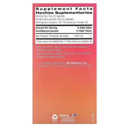 Bio Nutrition, Пчелиный прополис, 60 кальпсул