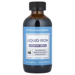 The Vitamin Shoppe, Liquid Iron, ежевика и ваниль, 236,5 мл (8 жидк. Унций)