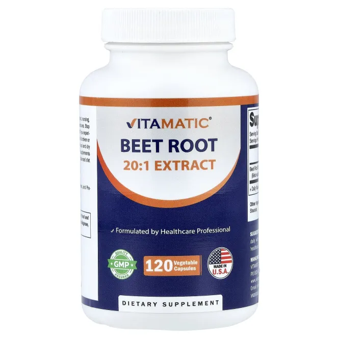 Vitamatic, экстракт корнеплода свеклы 20:1, 120 растительных капсул (400 мг в 1 капсуле)