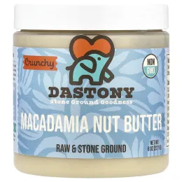 Dastony, паста из орехов макадамия, с кусочками орехов, 227 г (8 унций)