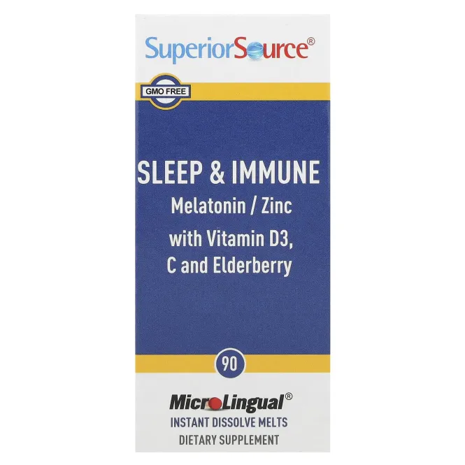 Superior Source, Sleep & Immune, 90 MicroLingual® Instant Dissolve Melts