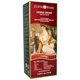 Surya Brasil, Henna Cream, Hair Coloring, Copper, 2.37 fl oz (70 ml)