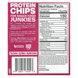 Legendary Foods, протеиновые чипсы, барбекю, 7 пачек по 34 г (1,2 унции)
