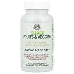 Country Farms, Суперфрукт и овощи, формула с натуральными фруктами и овощами, 60 капсул