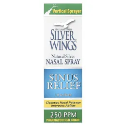 Natural Path Silver Wings, Natural Silver, спрей для носа, облегчение пазух, 250 част. / Млн, 30 мл (1 жидк. унц.)