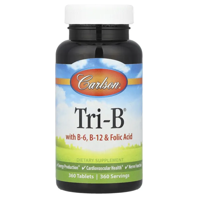 Carlson Labs, Tri-B, комплекс витамина B, 360 таблеток