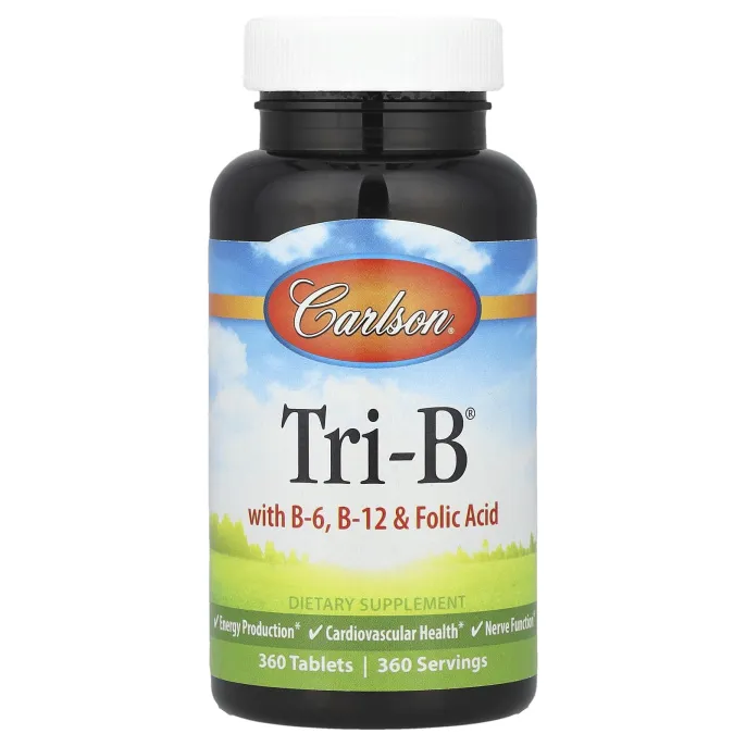 Carlson Labs, Tri-B, комплекс витамина B, 360 таблеток