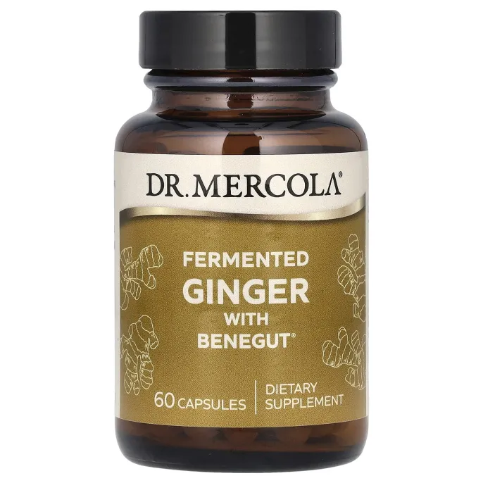 Dr. Mercola, ферментированный имбирь, 60 капсул