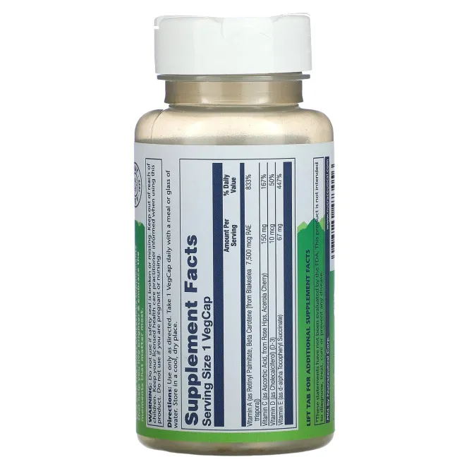 Solaray, Once Daily, высокоэнергетические мультивитамины, без железа, 60 растительных капсул