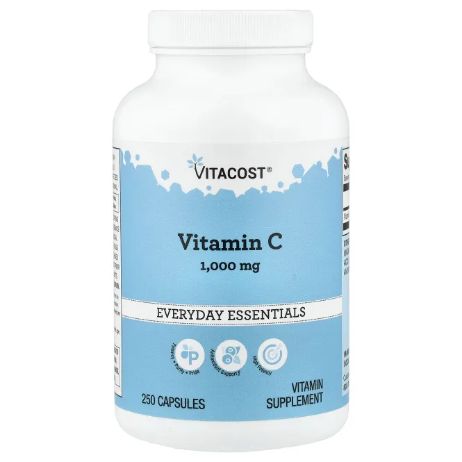 Vitacost, витамин C, 1000 мг, 250 капсул