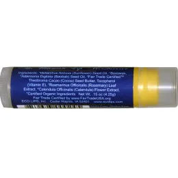 Eco Lips Inc., Органический, Золотой бальзам для губ, не ароматизированный, 0.15 унций (4.25 г)